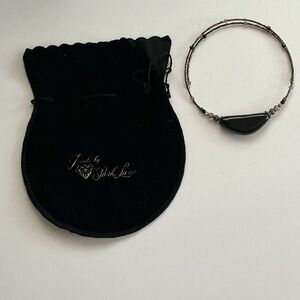 PARK LANE BLACK ONYX BEADED CHOKER WITH BAG